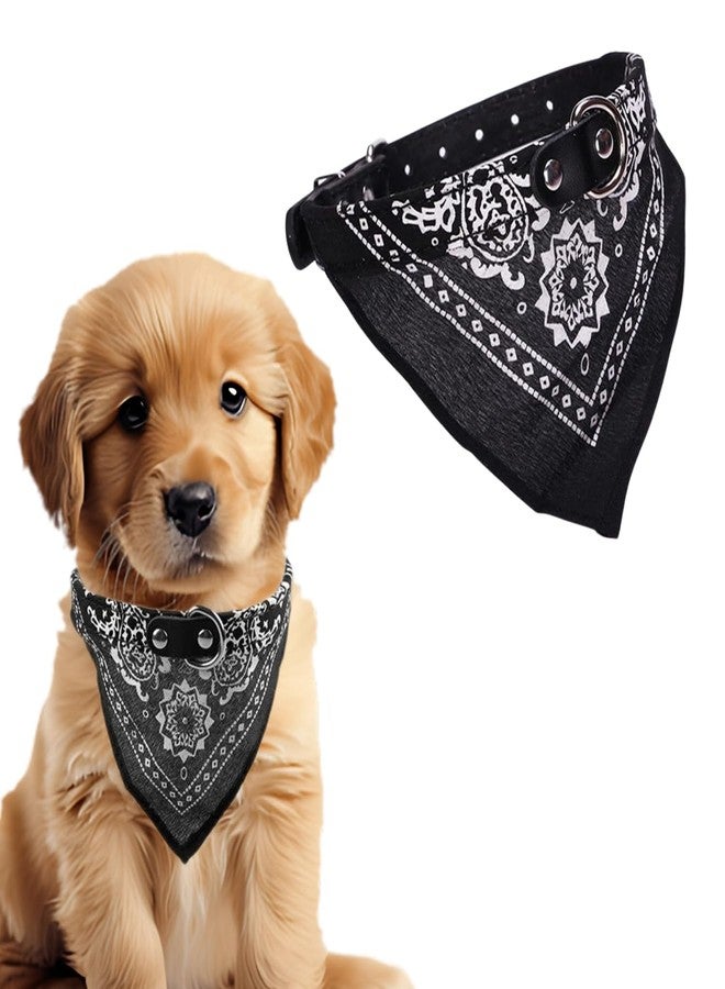 Western Era Stylish Dog Collar Scarf - Adjustable & Comfortable Pet Accessory for Dogs & Cats, Trendy Bandana Style, Soft Fabric, Perfect Special Occasions, Washable Design (Black) - Image 1